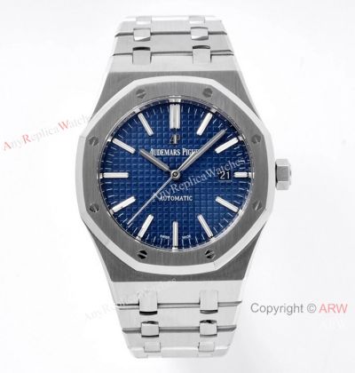 ZF Factory V2 Version Audemars Piguet Royal Oak 15400 Watch Stainless Steel Blue Dial